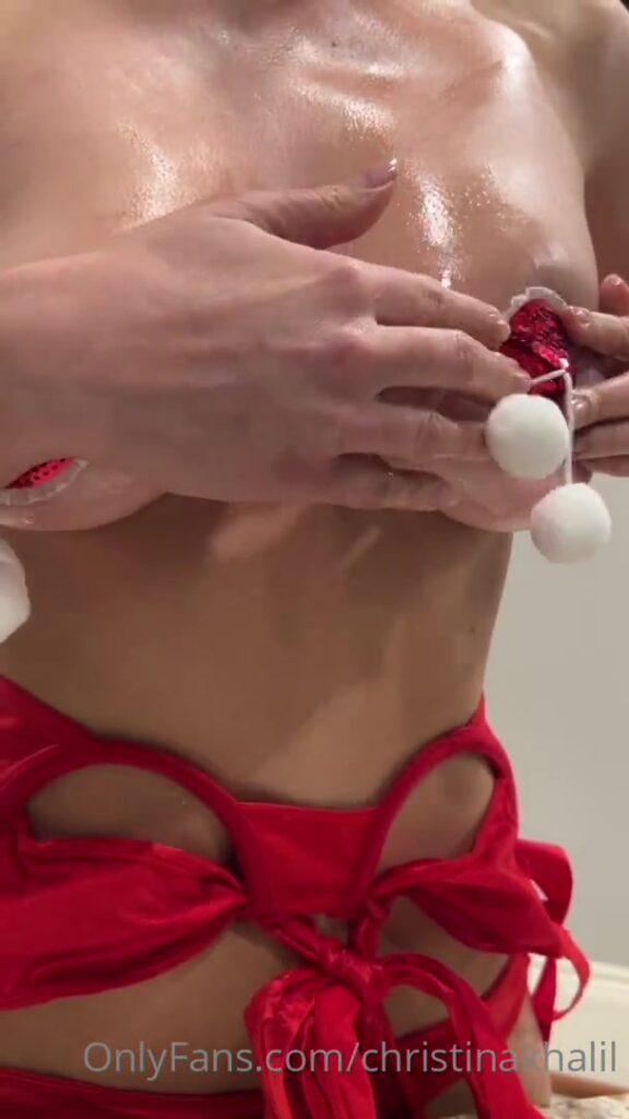 Christina Khalil Nude Oiled Up Big Tits Tease Video Leaked