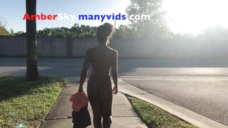 amber sky’s naked stroll in tampa bay – happy veterans day!